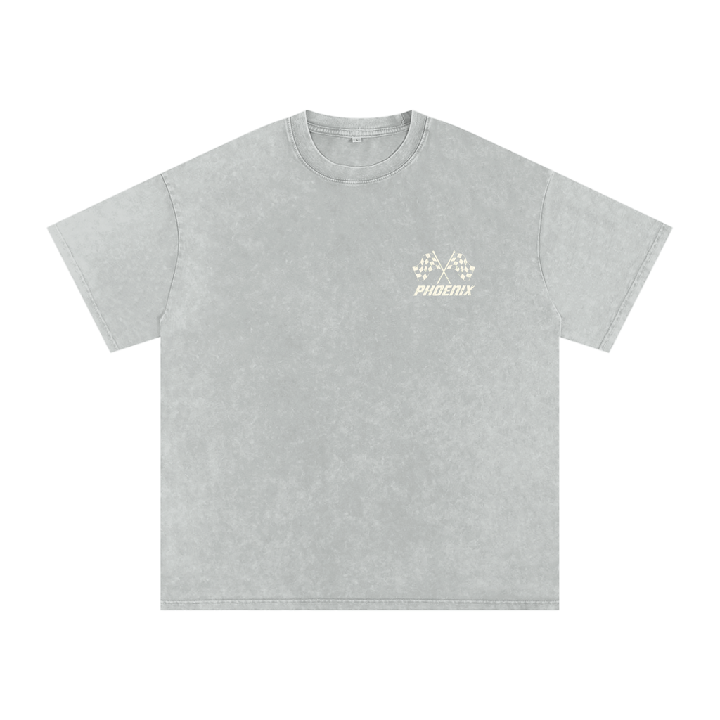 Phoenix Pit Crew Snow Washed Oversized Cotton T-Shirt