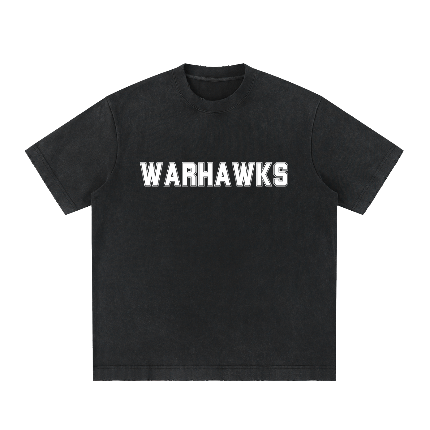 WARHAWKS Heavyweight Vintage Washed Frayed T-Shirt
