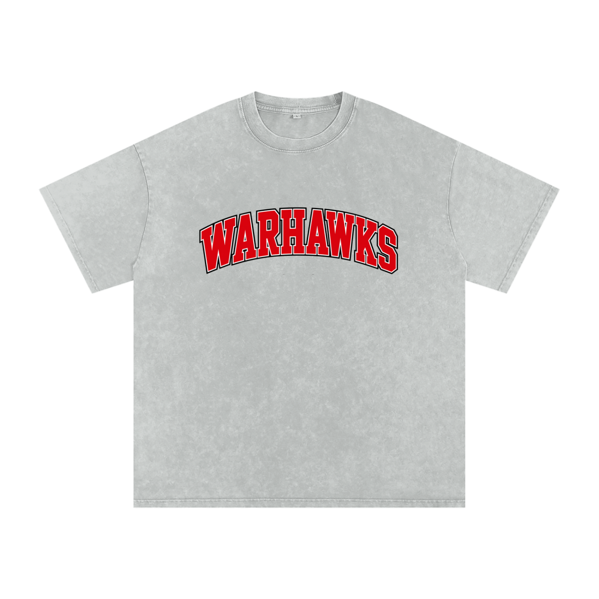 ZIP YOUR MOUTH Snow Washed Oversized Cotton T-Shirt