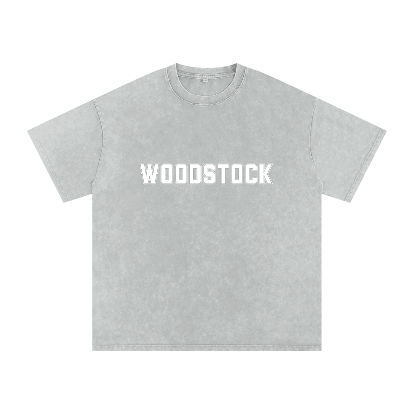 WOODSTOCK Snow Washed Oversized Cotton T-Shirt