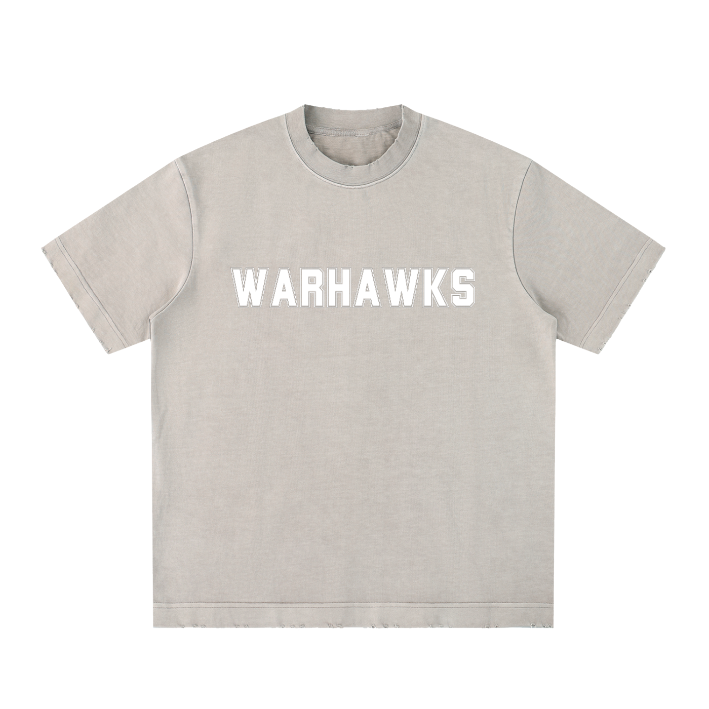 WARHAWKS Heavyweight Vintage Washed Frayed T-Shirt