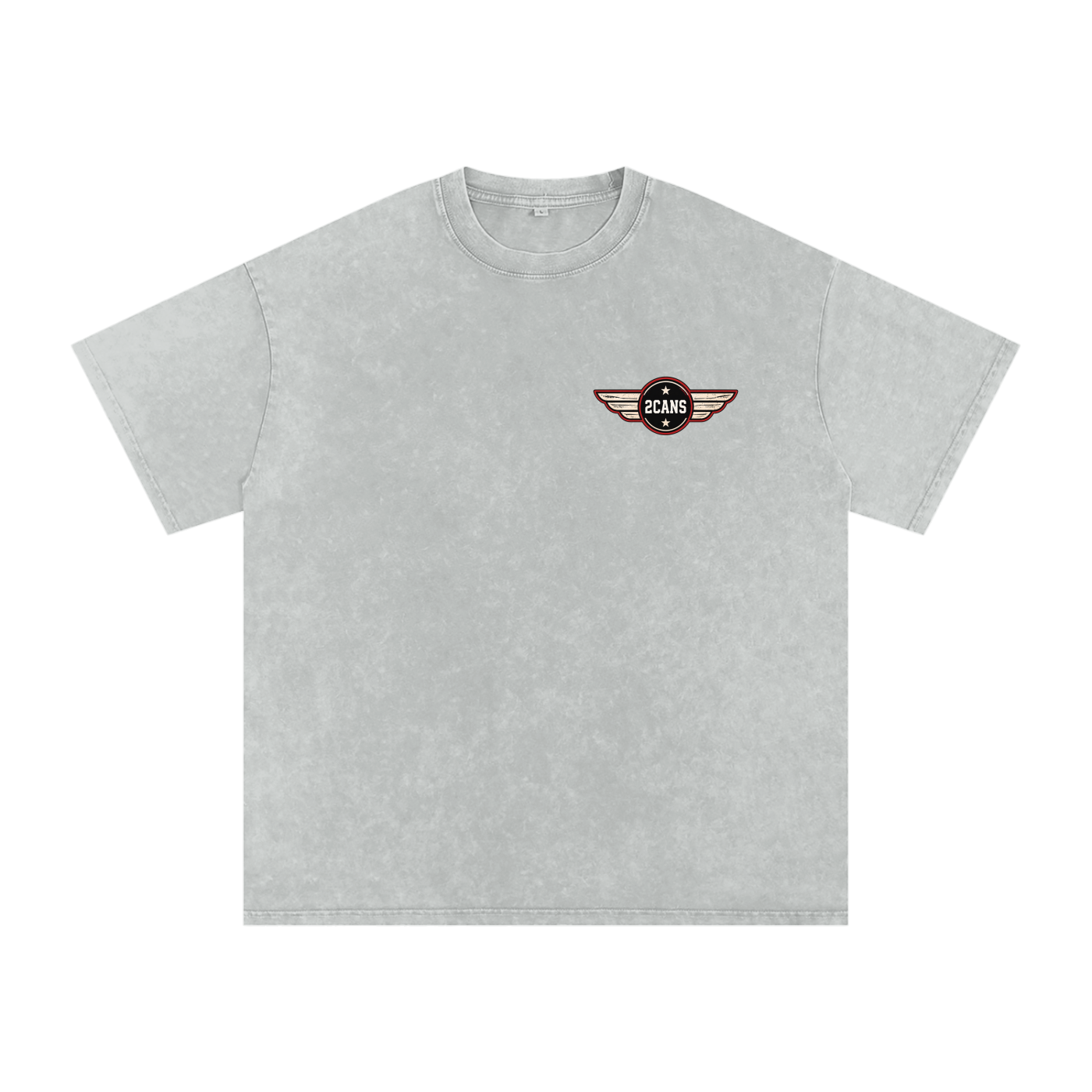 2CANS Flight Crew Snow Washed Oversized Cotton T-Shirt