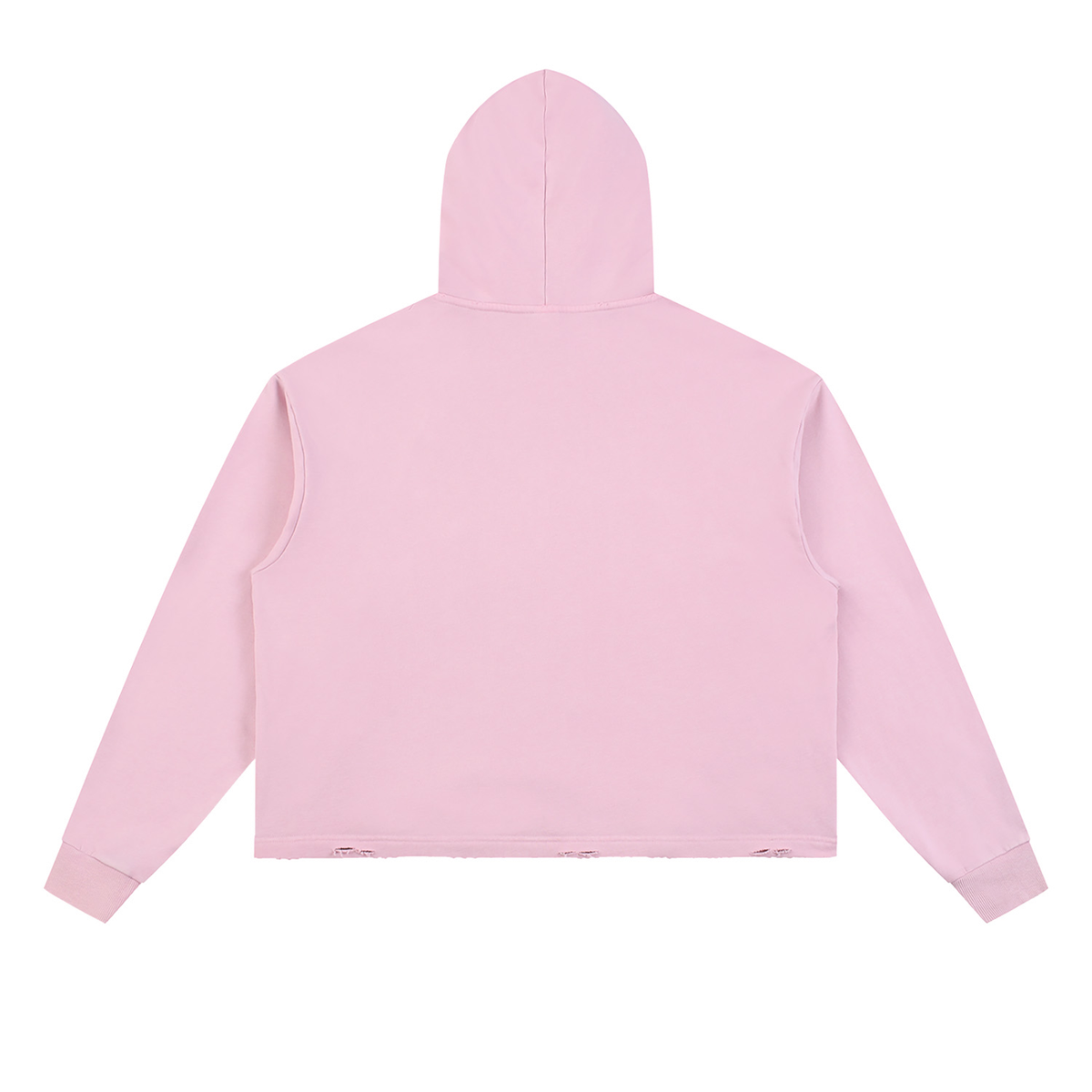 MAX GO BIRDS GO Vintage Washed Frayed-Hem Hoodie