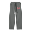 Unisex Solid Color Fleece Straight Leg Pants