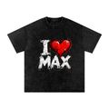 LOVE MAX Snow Washed Oversized Cotton T-Shirt