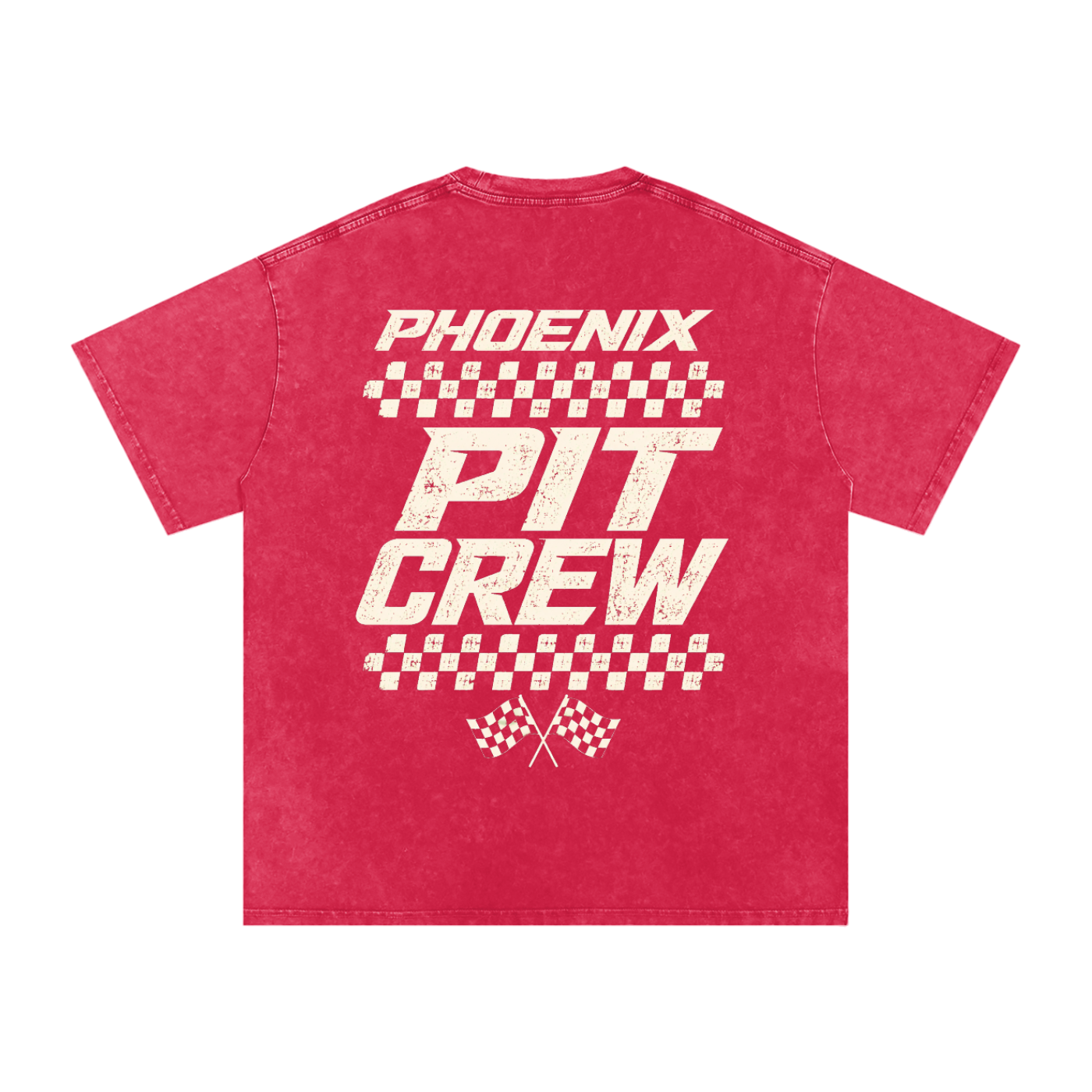 Phoenix Pit Crew Snow Washed Oversized Cotton T-Shirt