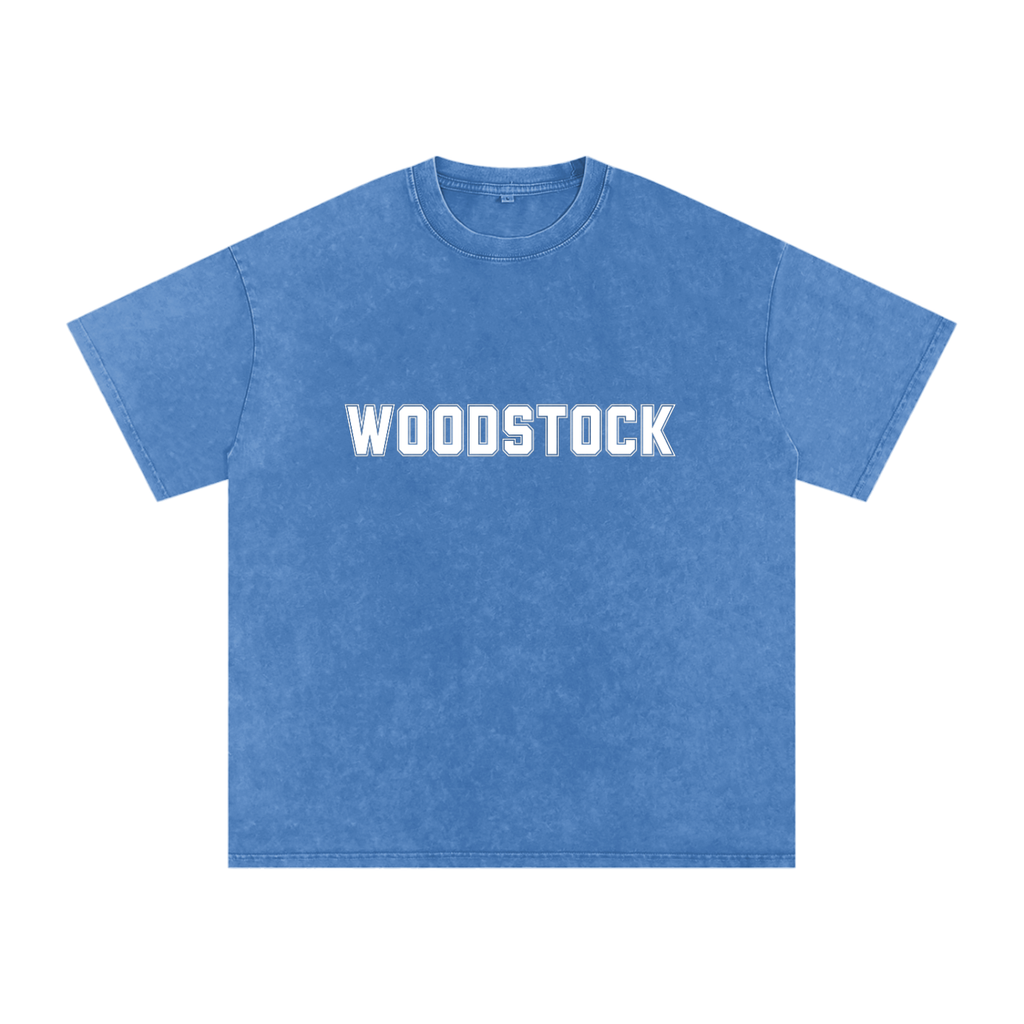 WOODSTOCK Snow Washed Oversized Cotton T-Shirt