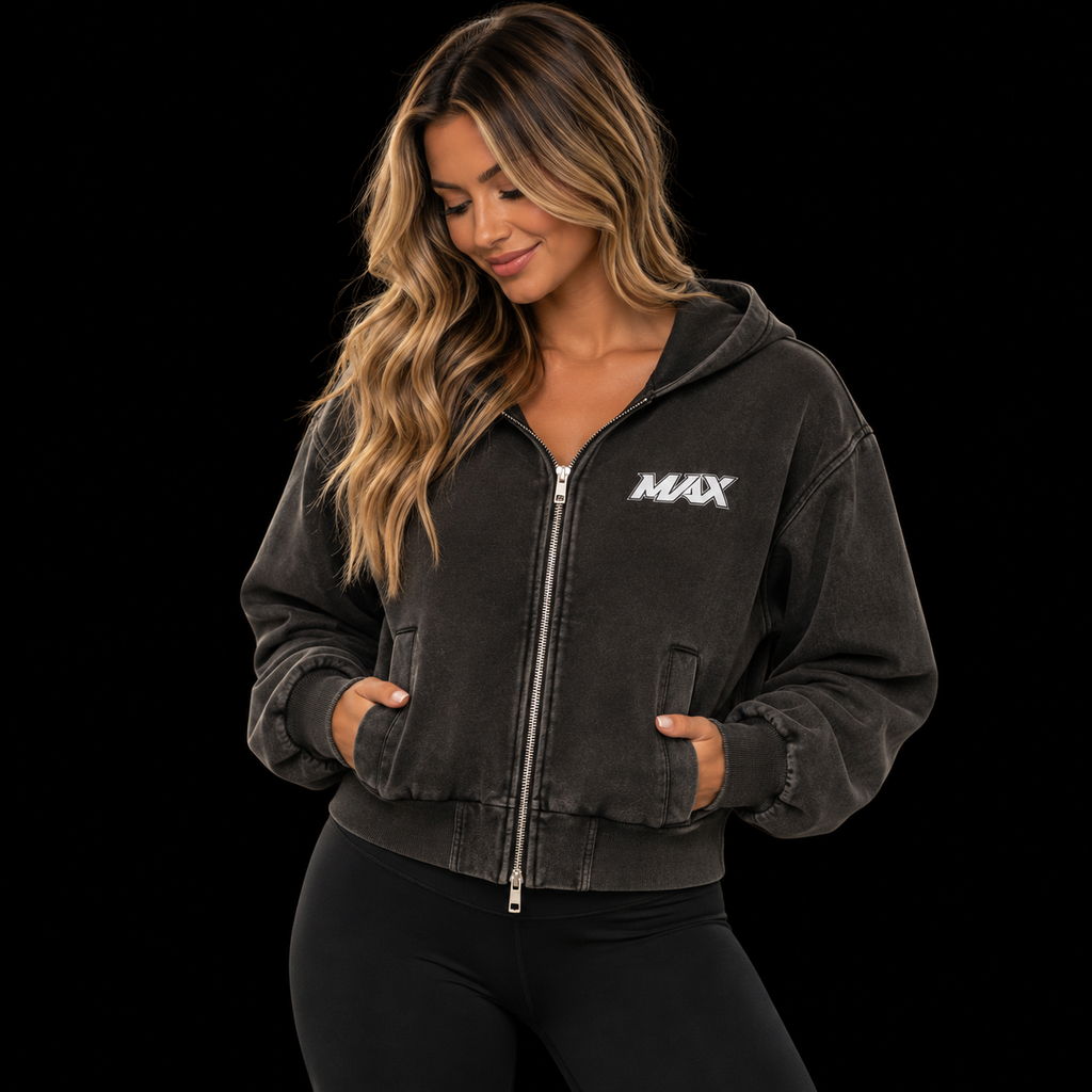 MAX Women’s Vintage Wash Full Zip Hoodie