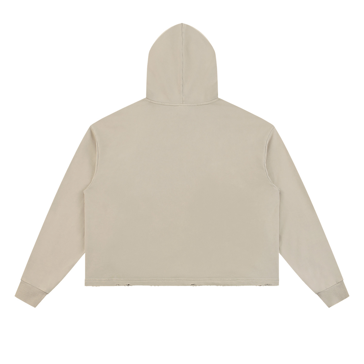MAX GO BIRDS GO Vintage Washed Frayed-Hem Hoodie