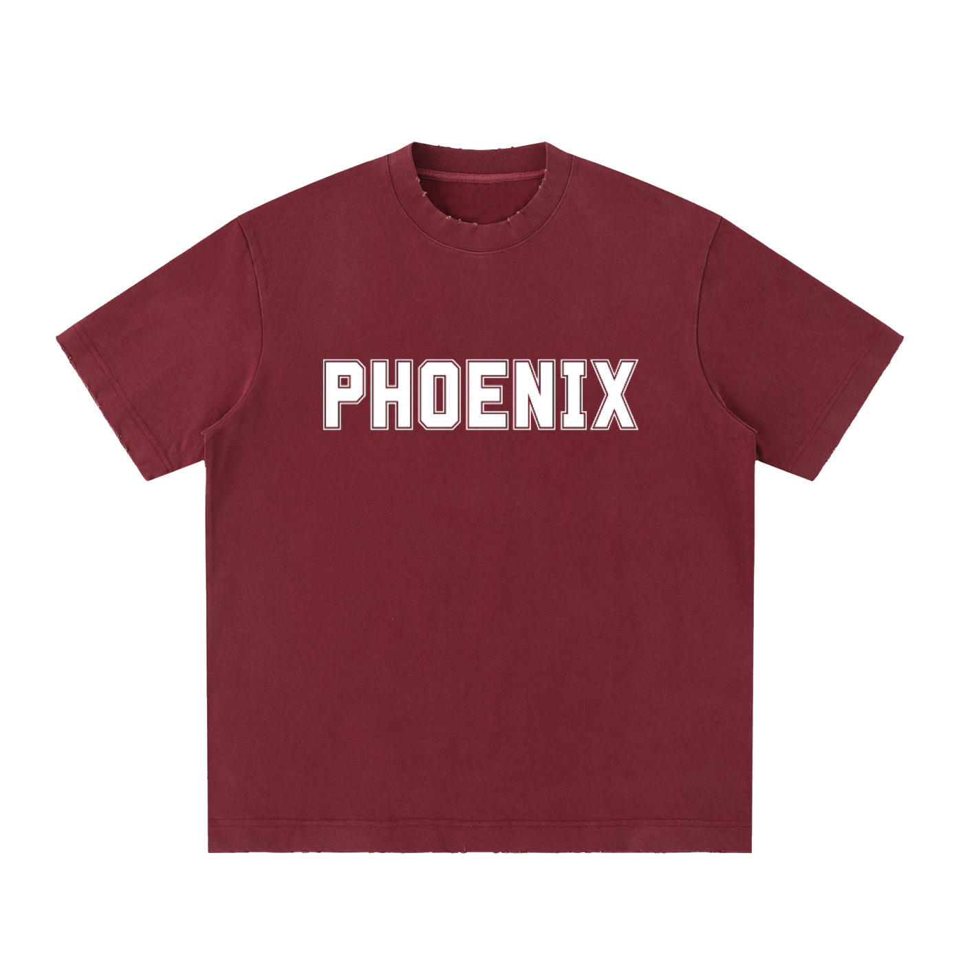 PHOENIX Heavyweight Vintage Washed Frayed T-Shirt