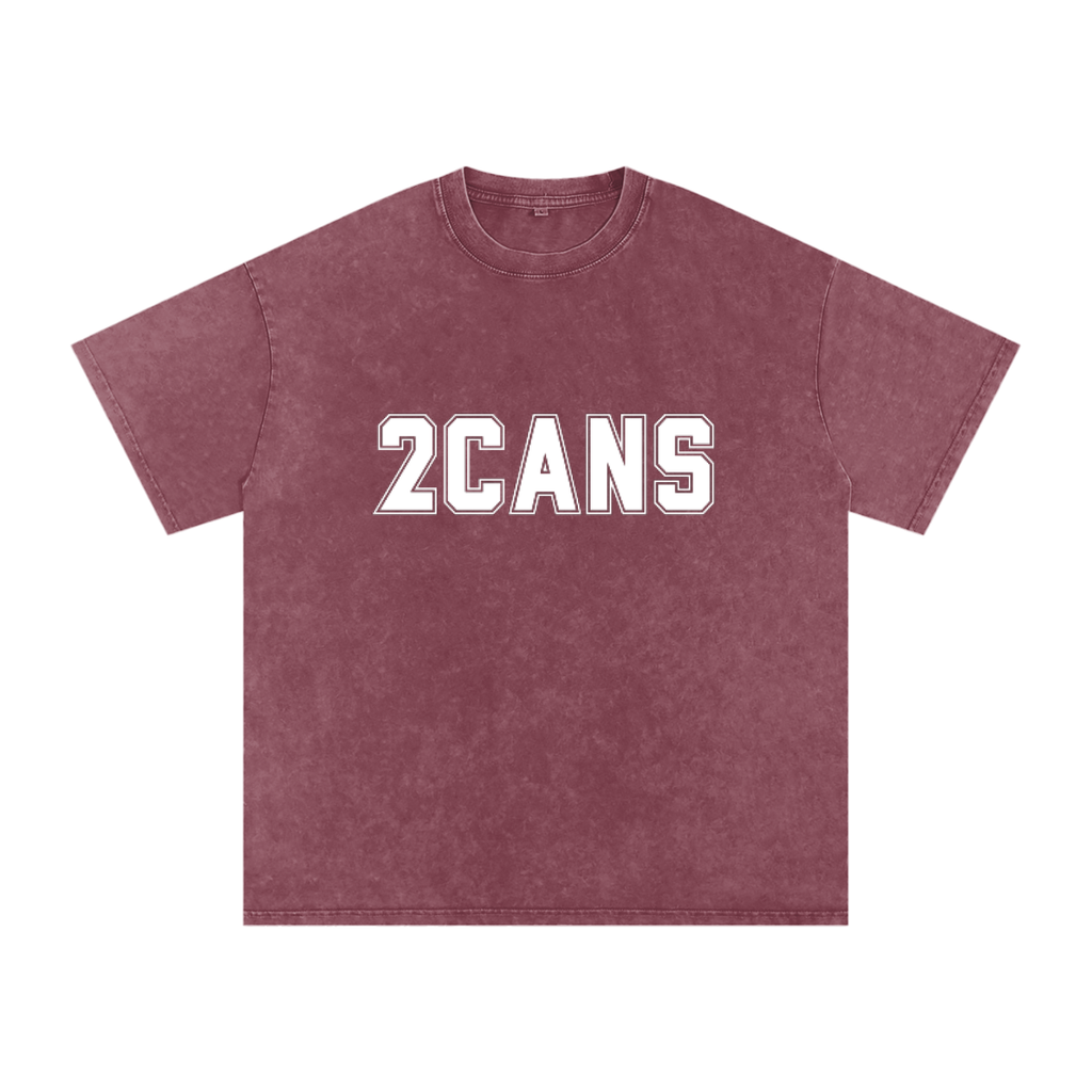 2CANS Snow Washed Oversized Cotton T-Shirt