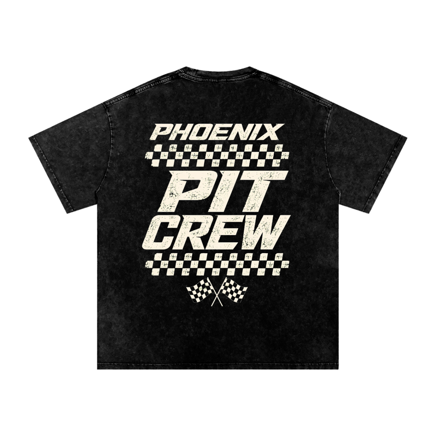 Phoenix Pit Crew Snow Washed Oversized Cotton T-Shirt