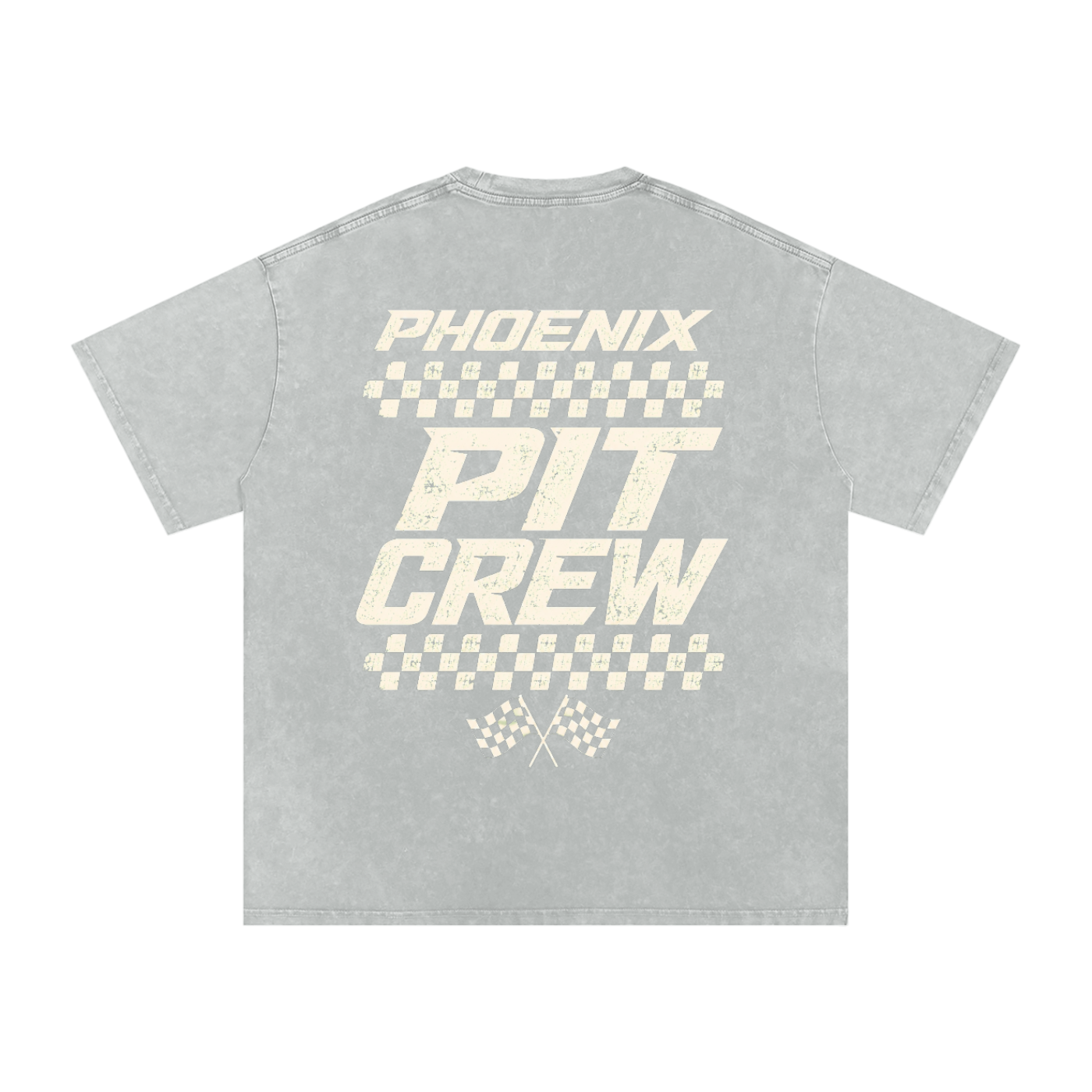 Phoenix Pit Crew Snow Washed Oversized Cotton T-Shirt