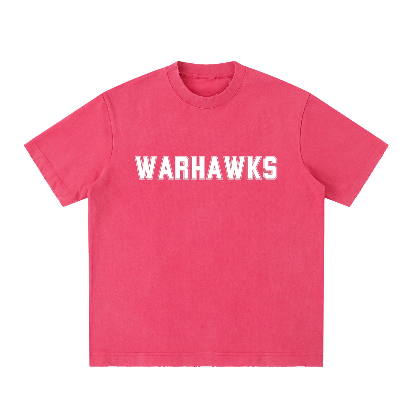 WARHAWKS Heavyweight Vintage Washed Frayed T-Shirt
