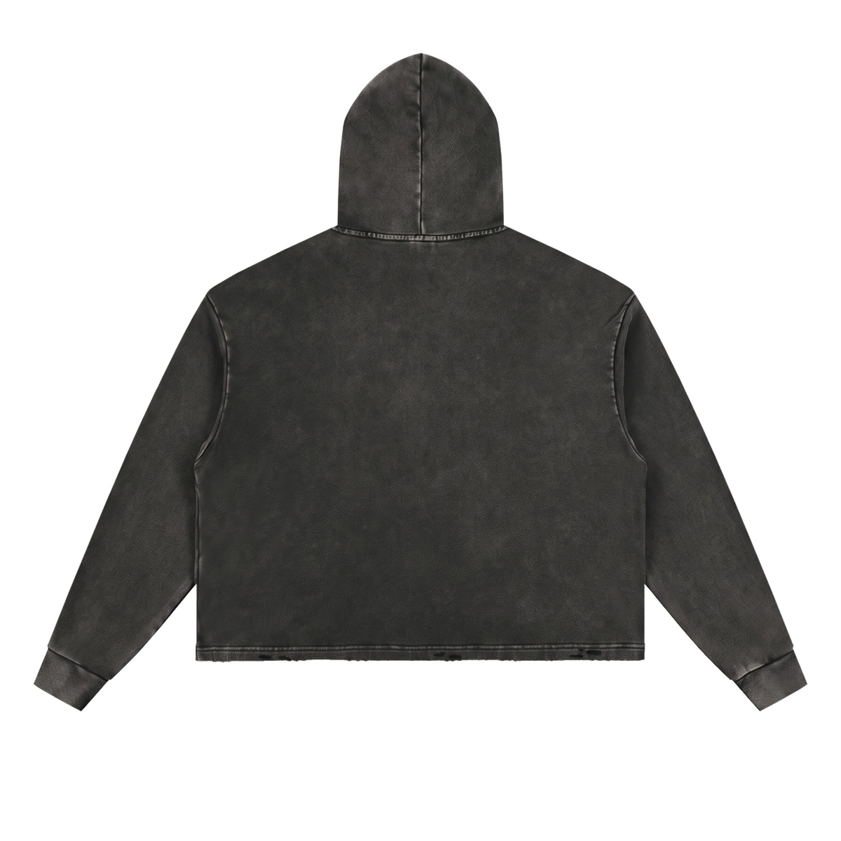 MAX GO BIRDS GO Vintage Washed Frayed-Hem Hoodie