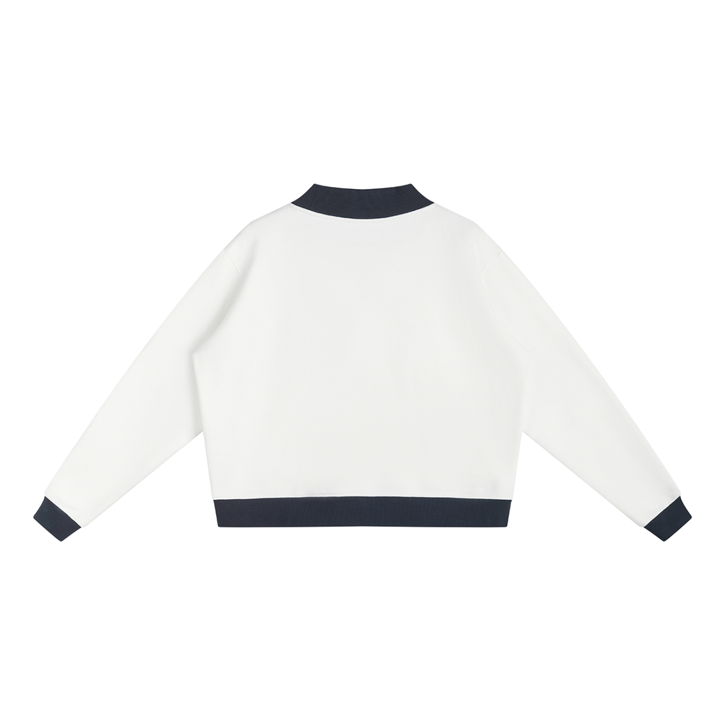 2 Tone Women’s Mock Neck Crewneck Sweatshirt