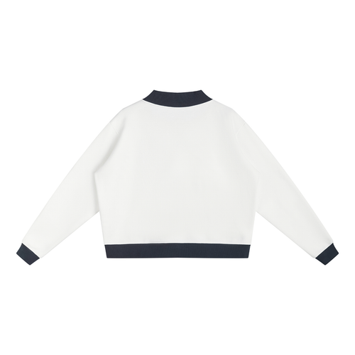 2 Tone Women’s Mock Neck Crewneck Sweatshirt