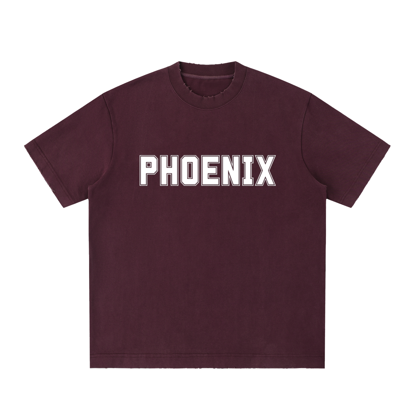 PHOENIX Heavyweight Vintage Washed Frayed T-Shirt