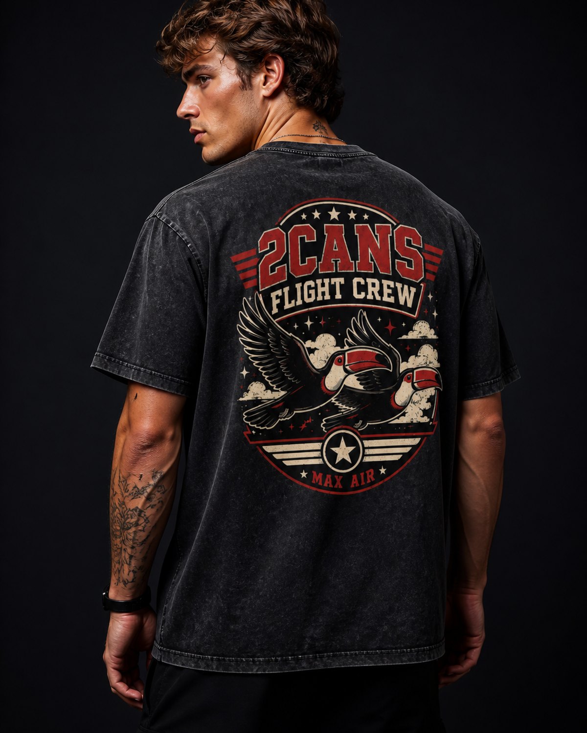2CANS Flight Crew Vintage Tee – Unisex