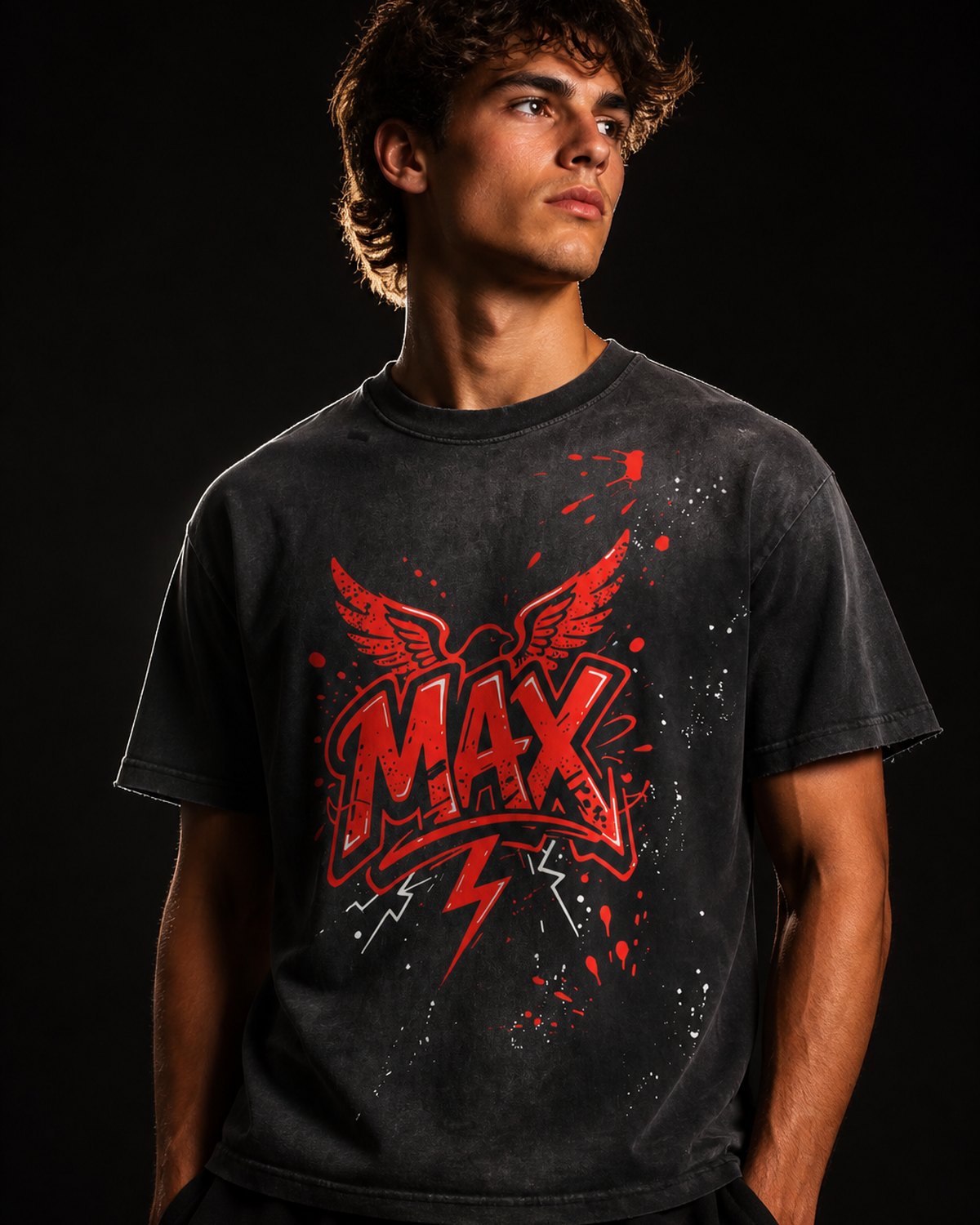 MAX Paint Splatter Sunfade Tee – Unisex